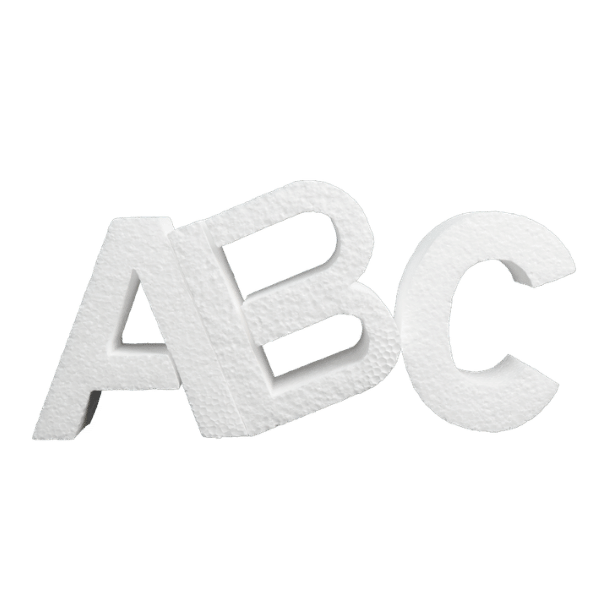 Letras y Números Durapor. Letras, números y siluetas de EPS para decoración, eventos, exhibiciones y proyectos creativos, fabricados según tamaño requerido.